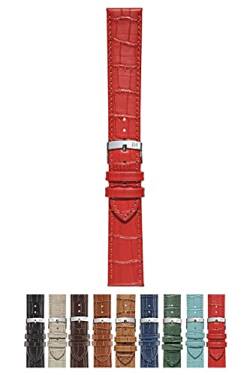 Morellato Juke Lederarmband Alligatordruck in 9 verschiedenen Farben Band 16 rot von Morellato