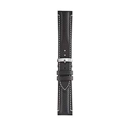 Morellato Unisex Uhrenarmband Kollektion Sport, Mod. Race, echtes Leder, mikrogebohrt – A01X4909C18, weiß/schwarz, 24mm, Gurt von Morellato