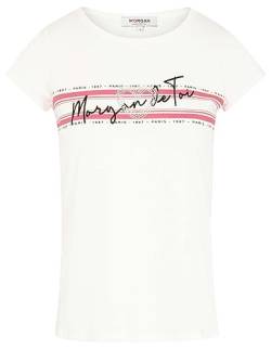 Morgan Damen 231-dtoi T-Shirt, Off White/Fuchsia, XS von Morgan