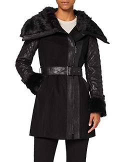 Morgan Women's Manteau col Imitation Fourrure GEFROU Faux Fur Coat, Schwarz, 34 (Herstellergröße: 36) von Morgan