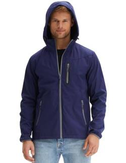 Morgenstern Softshelljacke Regenjacke Herren Wasserdicht Atmungsaktiv Leicht Winddicht Softshelljacke L Blau von Morgenstern