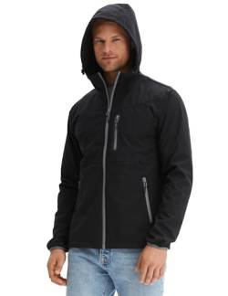 Morgenstern Softshelljacke Regenjacke Herren Wasserdicht Atmungsaktiv Leicht Winddicht Softshelljacke XL Schwarz von Morgenstern