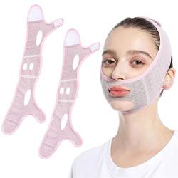 Beauty Face Sculpting Sleep Mask, V Line Reducer Mask, V Line Lifting Mask Facial Slimming Strap, Anti-Aging and Anti-Falten Masks, Double Kinn Reducer (2Stk) von MoriAction