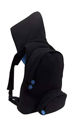 MorikukkoMorikukko Hooded Backpack Black BlueUnisex-ErwachseneRucksackSchwarz (Black Blue)33x8x40 Centimeters (W x H x L) von Morikukko