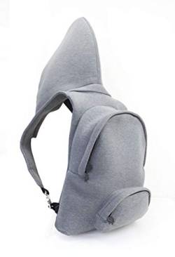 MorikukkoMorikukko Hooded Backpack Grey BlackUnisex-ErwachseneRucksackGrau (Grey Black)33x8x40 Centimeters (W x H x L) von Morikukko