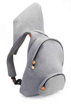 MorikukkoMorikukko Hooded Backpack Grey Neon OrangeUnisex-ErwachseneRucksackGrau (Grey Neon Orange)33x8x40 Centimeters (W x H x L) von Morikukko