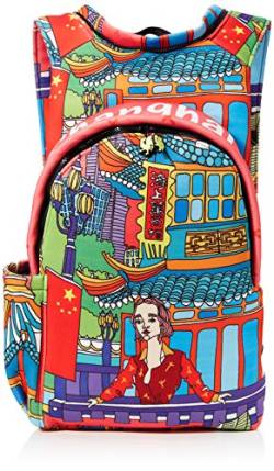 MorikukkoMorikukko Hooded Backpack Shang HaiUnisex-ErwachseneRucksackMehrfarbig (Shang Hai)33x8x40 Centimeters (W x H x L) von Morikukko