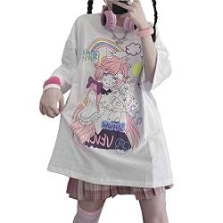 Morken Damen Tshirts Kawaii schulsachen T Shirt Kpop Fashion Oversize Shirt Japan Harajuku Pastel Goth Tshirts Cute Kleidung von Morken