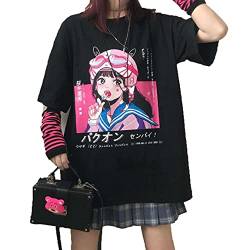 Morken Damen Tshirts Kawaii schulsachen T Shirt Kpop Fashion Oversize Shirt Japan Harajuku Pastel Goth Tshirts Cute Kleidung von Morken