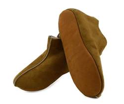 Moro-Design Lammfell Leder Mokassin Hausschuhe Pantoffeln Hüttenschuhe Slipper Gr.36-47 (37) von Moro-Design