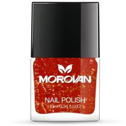 Morovan glitter nail polish quick drying red- Just nail polish Without the nail polish quick drying removable nail polish Good for a woman at home DIY von Morovan