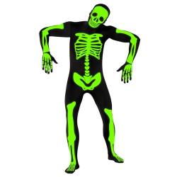 Morphsuits Leuchtendes Skelett Kostüm für Erwachsene, Halloween und Karneval - L, MPSGL von Morphsuits