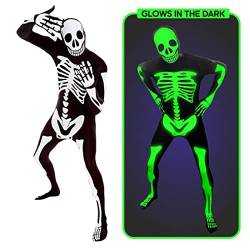 Morphsuits Leuchtendes Skelett Kostüm für Erwachsene, Halloween und Karneval - M, MPSGM von Morphsuits