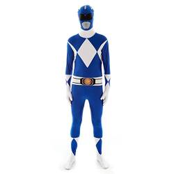 Morphsuits Offizielles Blaues Power Ranger Kostüm für Erwachsene - M (150cm-162cm) von Morphsuits
