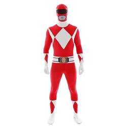 Offiziell Rot Power Ranger Morphsuit Verkleidung, Kostüm - Large - 5'5-5'9 (163cm-175cm) von Morphsuits