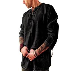 Herren Kurzarm Basic Tops Mock Rollkragen Casual Pullover T-Shirt Slim Fit Solid Unterhemd, schwarz, Klein von MorwenVeo