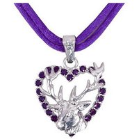 Moschen-Bayern Kette mit Anhänger Trachtenkette Dirndlkette Kette Damen Hirsch Trachtenherz Herzkette, Halskette mit Swarovski-Kristall von Moschen-Bayern