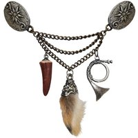 Moschen-Bayern Krawatte Kragenspange Trachtenkrawatte Herren Kragenschmuck Trachtenspange Metall 100% Messing - Farbe Altsilber von Moschen-Bayern