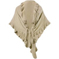 Moschen-Bayern Pashmina Poncho Damen Strick Wolle Trachtenumhang Cape Winterumhang Stola, Strickponcho mit Rüschen von Moschen-Bayern