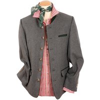 Moschen-Bayern Trachtenblazer Trachtenjacke Herren Trachtenblazer Trachtenjanker Grau Lodentuch Wolljanker Janker Trachtensakko Jacke mit Stehkragen von Moschen-Bayern