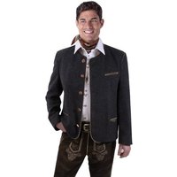 Moschen-Bayern Trachtenjacke Trachtenjacke Herren Trachtenblazer Trachtenjanker zur Lederhose Grau Schwarz Anthrazit Lodentuch, Wolljanker, Jacke mit Stehkragen, Janker, Trachtensakko von Moschen-Bayern