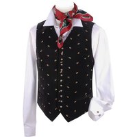 Moschen-Bayern Trachtenweste Trachtenweste Herren Samtweste bestickt - Weste Trachten Gilet Oktoberfest Herrenweste Schwarz Weste, Trachtenweste, Samtweste, Weste mit V-Ausschnitt, Hochzeitsweste, Weste bestickt von Moschen-Bayern