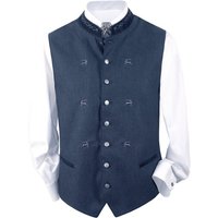 Moschen-Bayern Trachtenweste Trachtenweste Herren Weste Hochzeitsweste Gilet Herrenweste Blau Weste, Weste mit Stehkragen, Weste Hirsch, Weste bestickt, Hochzeitsweste von Moschen-Bayern