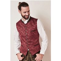 Moschen-Bayern Trachtenweste Trachtenweste Herren Weste Trachten Gilet Herrenweste Weinrot Rot Weste, Weste mit Stehkragen, Hochzeitsweste, Lederhosenweste, Anzugweste von Moschen-Bayern