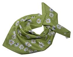 Trachtenhalstuch Trachtentuch Halstuch Edelweiß Trachten Damen Herren Nickituch Edelweißtuch Grün von Moschen-Bayern