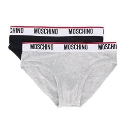 Moschino Bi-Pack Herren-Slip A4703 Black/Light Grey (XXL) von Moschino