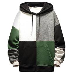 Moshtashio Hoodie Herren Kapuzenpullover Langarm Sweatshirts Basic Pullover Classic Männer Sweatjacke Unisex Casual Frühling Herbst Winter… (Grau Grün, 4XL) von Moshtashio