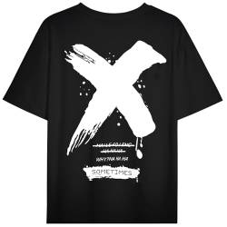 Moshtashio Tshirt Herren Kurzarm mit Rundhalsausschnitt Tee Baumwolle Basic T-Shirt Sommer Casual Tops für Männer(Schwarz-3XL) von Moshtashio
