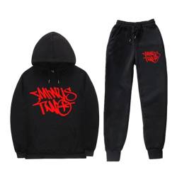 Minus Two Streetwear Trainingsanzüge Y2K Herren | Drucklose Hoodies und Jogginghosen Y2K Männer | Hip Hop Hose Streetwear Tracksuit Buchstaben Pullover Lässig Oberteile und Sporthosen (2 Stück Anzug) von Moslalo