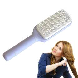 Moslalo Selbstreinigende Haarbürste, Haarbürste mit einziehbaren Borsten, Einziehbarer Reinigungs-Haarkamm, Antistatischer Entwirrungskamm für Frauen, für alle Haartypen, Haarstyling-Werkzeuge von Moslalo