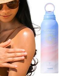 Reise-Sonnenschutzspray - Nativer Gesichtsschutz UV-beständig - 200 ml Isolations-Sonnenschutzspray Ceramid UPF 50 mit Blende sorgt für gleichmäßige Hauttöne Moslalo von Moslalo