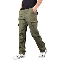 Herren Chinohose Stretch Sommerhose Mit Kordelzug Lässige Hose Essential Cargohose Tapered Beach Pants Qualität Uniformhose Weich & Leicht Sweat Pants Baggy Stoffhose Viele Taschen Männerhose von Mosstars