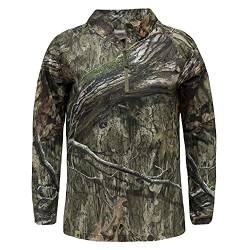 Mossy Oak Damen Jagdhemden, Jagdkleidung, Viertelreißverschluss Hemd, Country DNA, X-Large von Mossy Oak