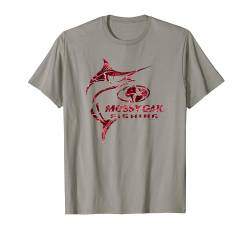 Mossy Oak Fishing Marlin Target Ocean Outdoors Red Logo T-Shirt von Mossy Oak