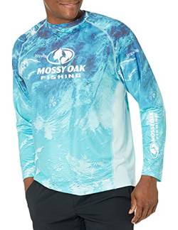 Mossy Oak Herren Angel-Shirts, langärmlig, mit LSF 40+, Sonnenschutz Hemd, Äquator, X-Large von Mossy Oak