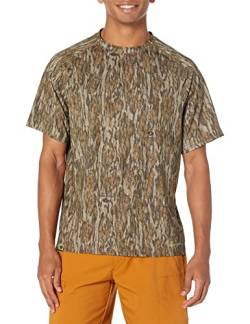 Mossy Oak Herren Camo Jagd-Shirt, kurzärmelig, Stretch Hemd, Bottomland, 3X-Groß von Mossy Oak