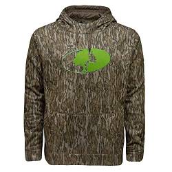 Mossy Oak Herren Men Camo Hunting Performance Fleece Logo Hoodie, Bottomland Tree, Large von Mossy Oak