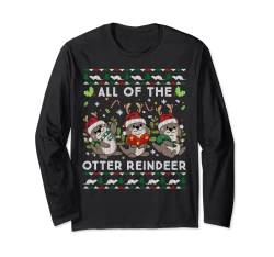 All Of The Otter Rentier Ugly Christmas Sweater Langarmshirt von Most Wonderful Christmas Co.