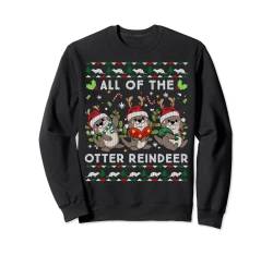 All Of The Otter Rentier Ugly Christmas Sweater Sweatshirt von Most Wonderful Christmas Co.