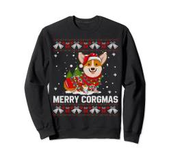 Corgi Dog Merry Corgmas Hässlicher Weihnachtspullover Sweatshirt von Most Wonderful Christmas Co.