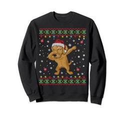 Dabbing Golden Retriever Hund hässlicher Weihnachtspullover Sweatshirt von Most Wonderful Christmas Co.
