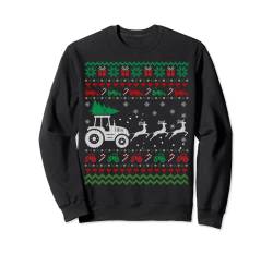 Traktor Hässlicher Weihnachtspullover Xmas Funny Farmer Sweatshirt von Most Wonderful Christmas Co.