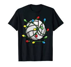 Volleyball Weihnachtskugel Xmas Lights Frauen Mädchen Sport T-Shirt von Most Wonderful Christmas Co