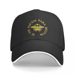Basecap SI Vis Pacem para Bellum Baseballkappe schwarz Designer Hut Hut für Mädchen Herren von MotHaF