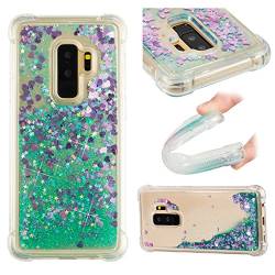 Galaxy S9 Plus Hüllen Glitzer, Handyhülle Galaxy S9 Plus Silikon Glitzer, Flüssig Treibsand Glitter Flüssigkeit Stoßfest Kratzfest Weich TPU Silikon Glitzer Schutzhülle für Samsung Galaxy S9 Plus von Moteen