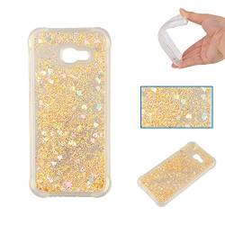 Handyhülle Galaxy A5 2017 Flüssigkeit, Glitzer Flüssig Bewegende Treibsand Fließend Flüssigkeit Glitter Quicksand Transparent Silikon Stoßfest Schutzhülle Bumper Case Hülle für Samsung Galaxy A5 2017 von Moteen